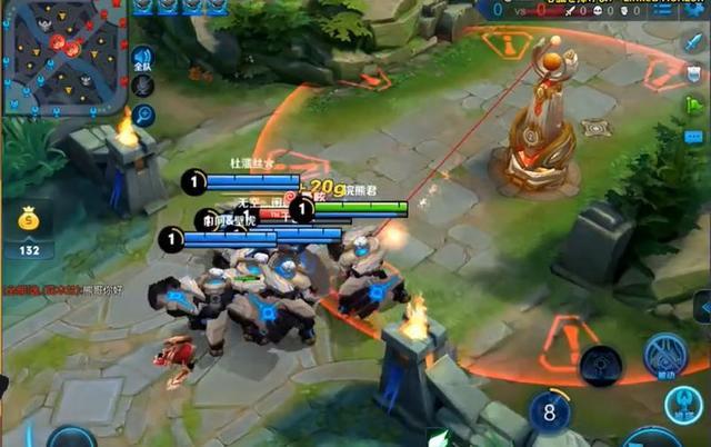 王者荣耀:克隆10个盾山一起玩,手机都打没电。