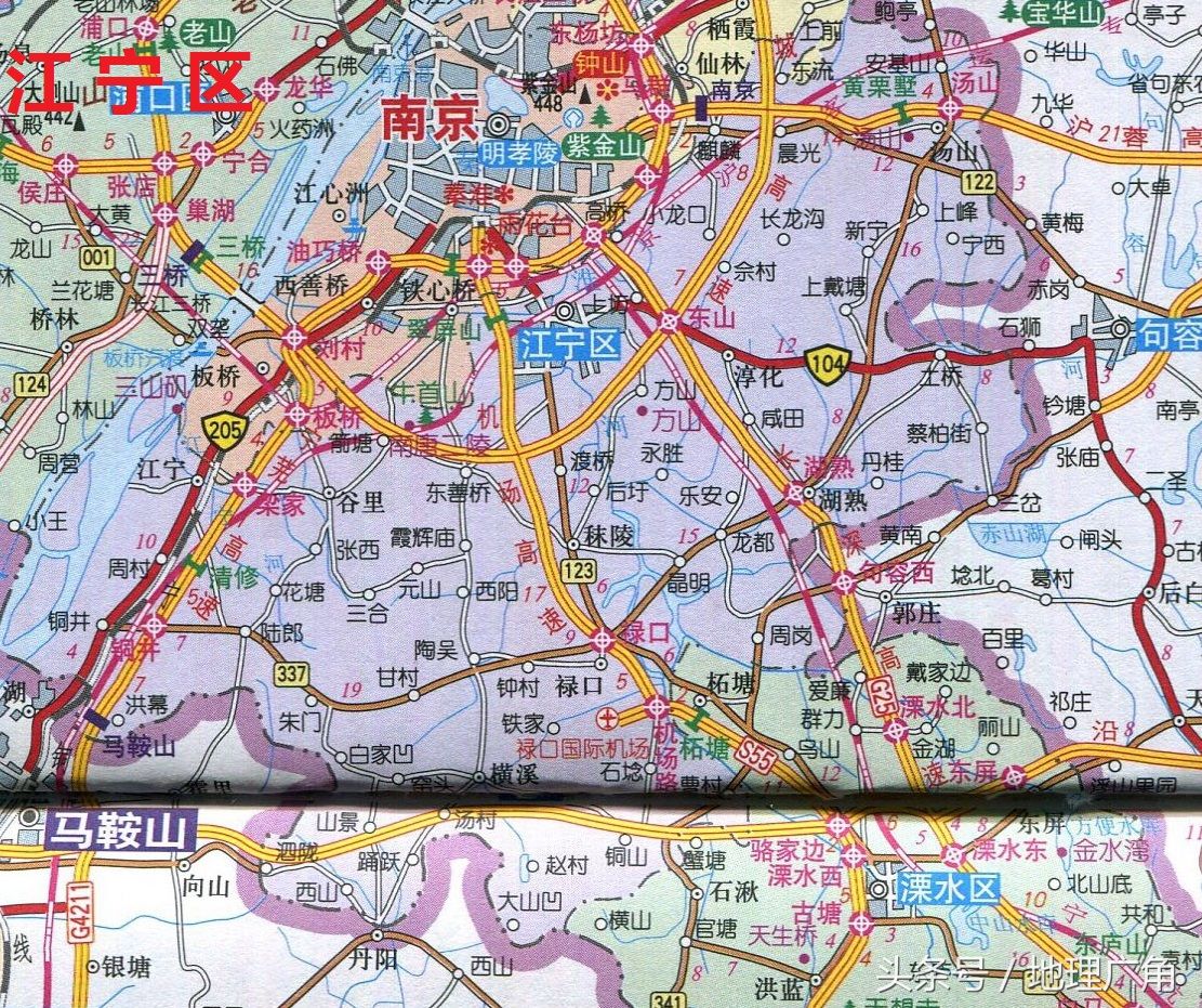 江苏省南京市行政区划地图