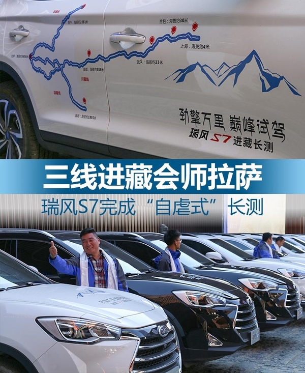 三线进藏会师拉萨 瑞风S7完成自虐长测 三线进藏会师拉萨 瑞风S7完成自虐长测