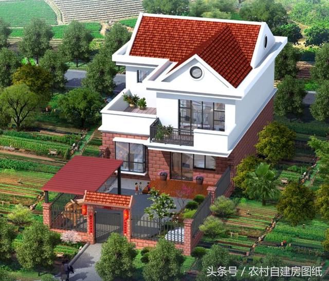 15万的农村小别墅设计图,7款建房方案,户型4建