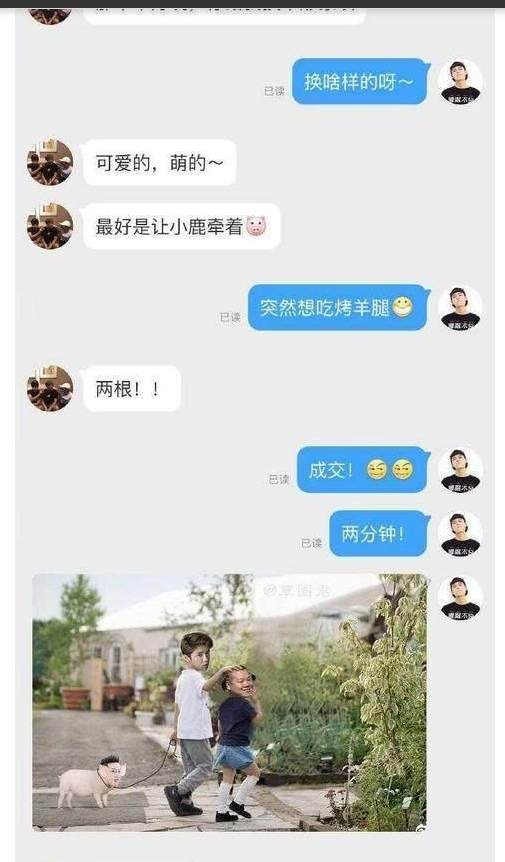 明星私聊微信画风清奇,杨幂有点污,郑爽耿直他