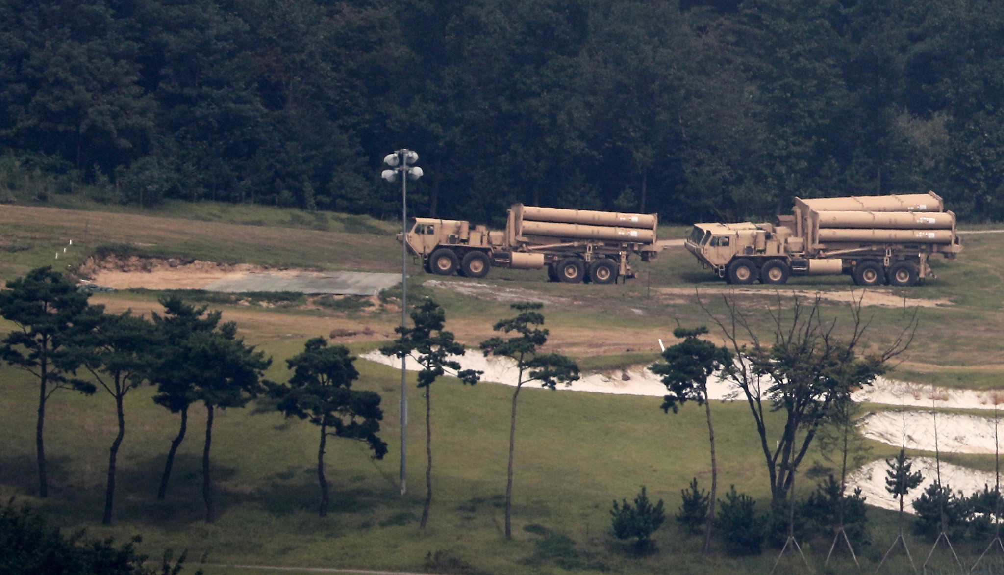 驻韩美军萨德发射车临时部署接近尾声