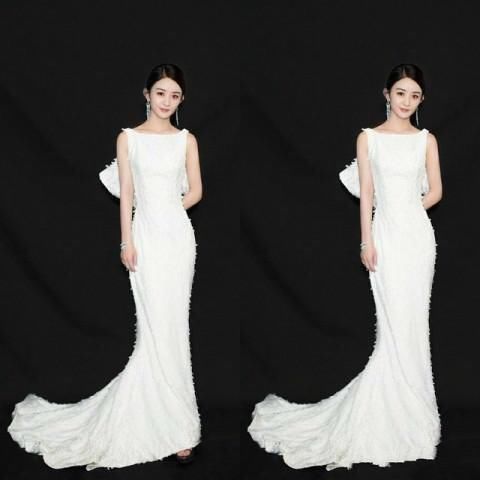 同穿鱼尾裙,杨幂像少女,迪丽热巴变女王,赵丽颖