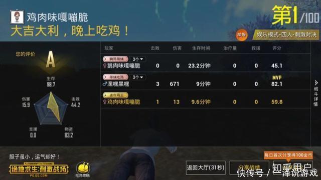 刺激战场:什么叫佛系玩家?妹子游了一圈泳上岸
