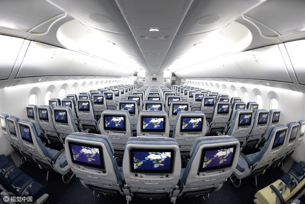 实拍国内首架波音787-9飞机 今年将接收7架