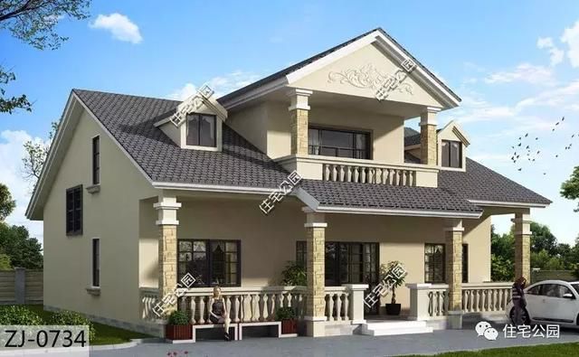 新农村2层精致小别墅,13X14米户型设计,养老房