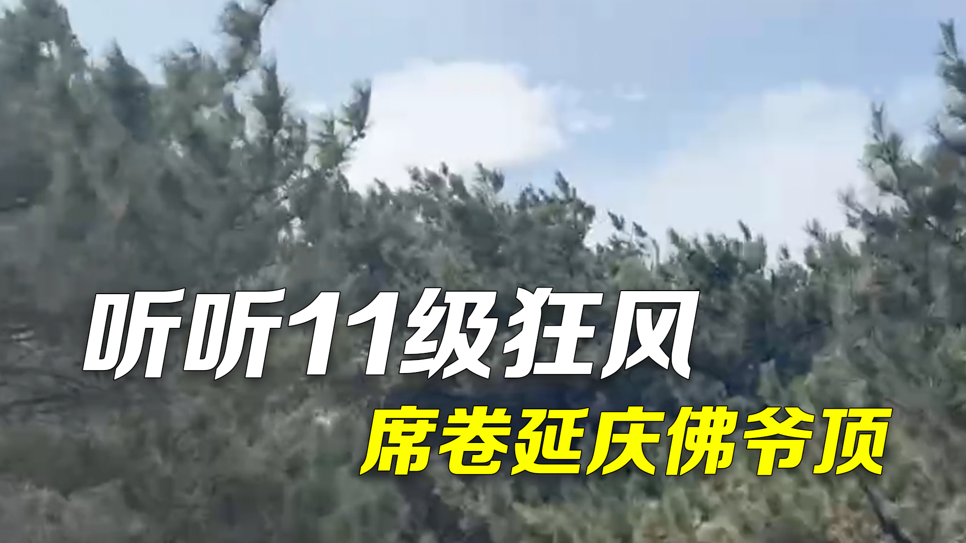 延庆佛爷顶狂风呼啸风力强劲 听听11级狂风席卷延庆佛爷顶