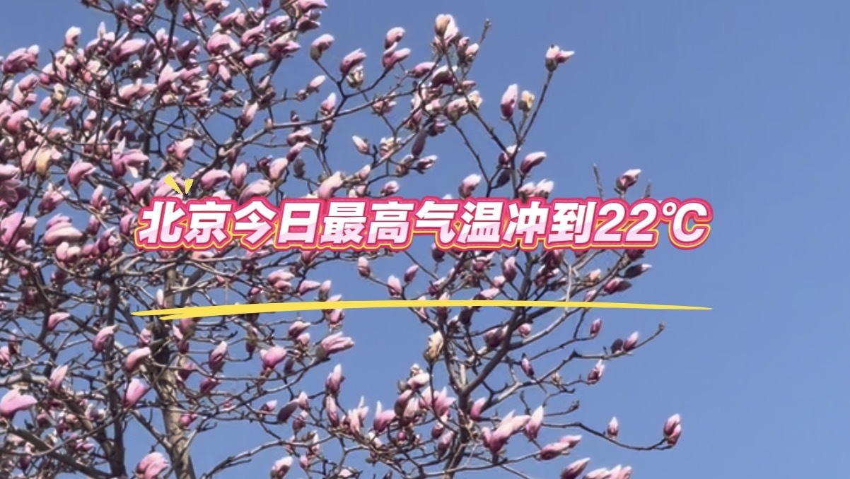 北京今日最高气温冲到22℃ 北京今日最高气温冲到22℃