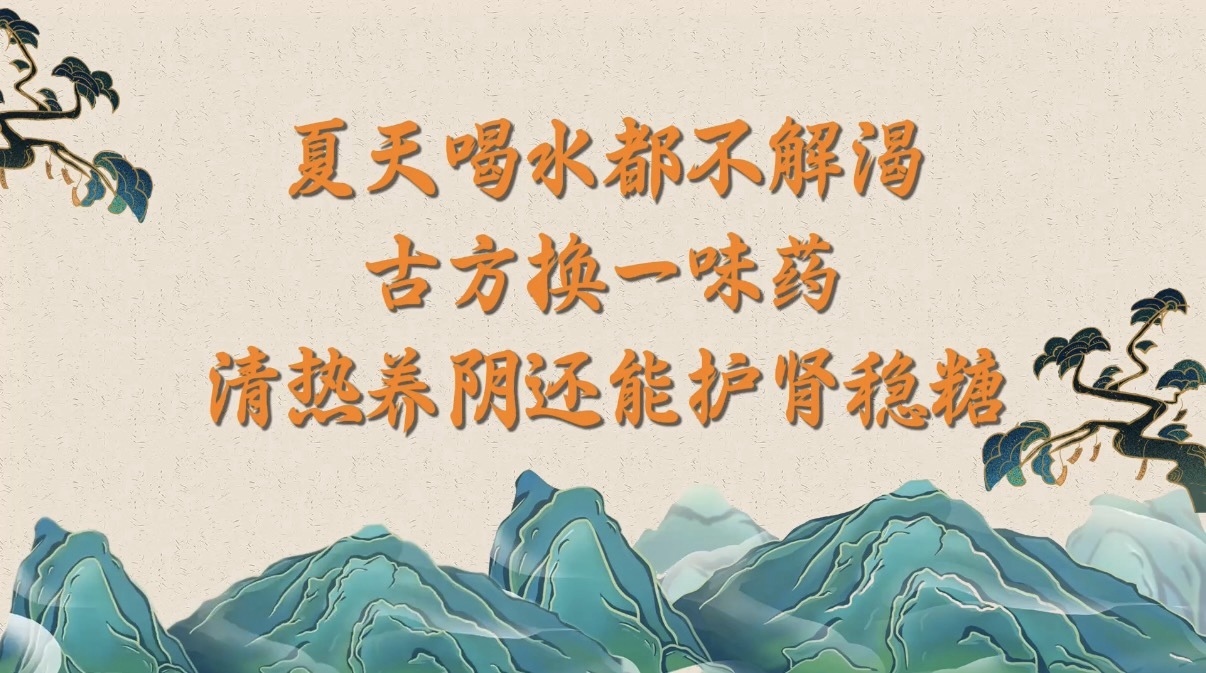 夏天喝水都不解渴？古方换一味药，清热养阴还能护肾稳糖