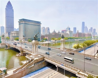 提前13小时天津大光明桥完成路面整修 提前13小时天津大光明桥完成路面整修