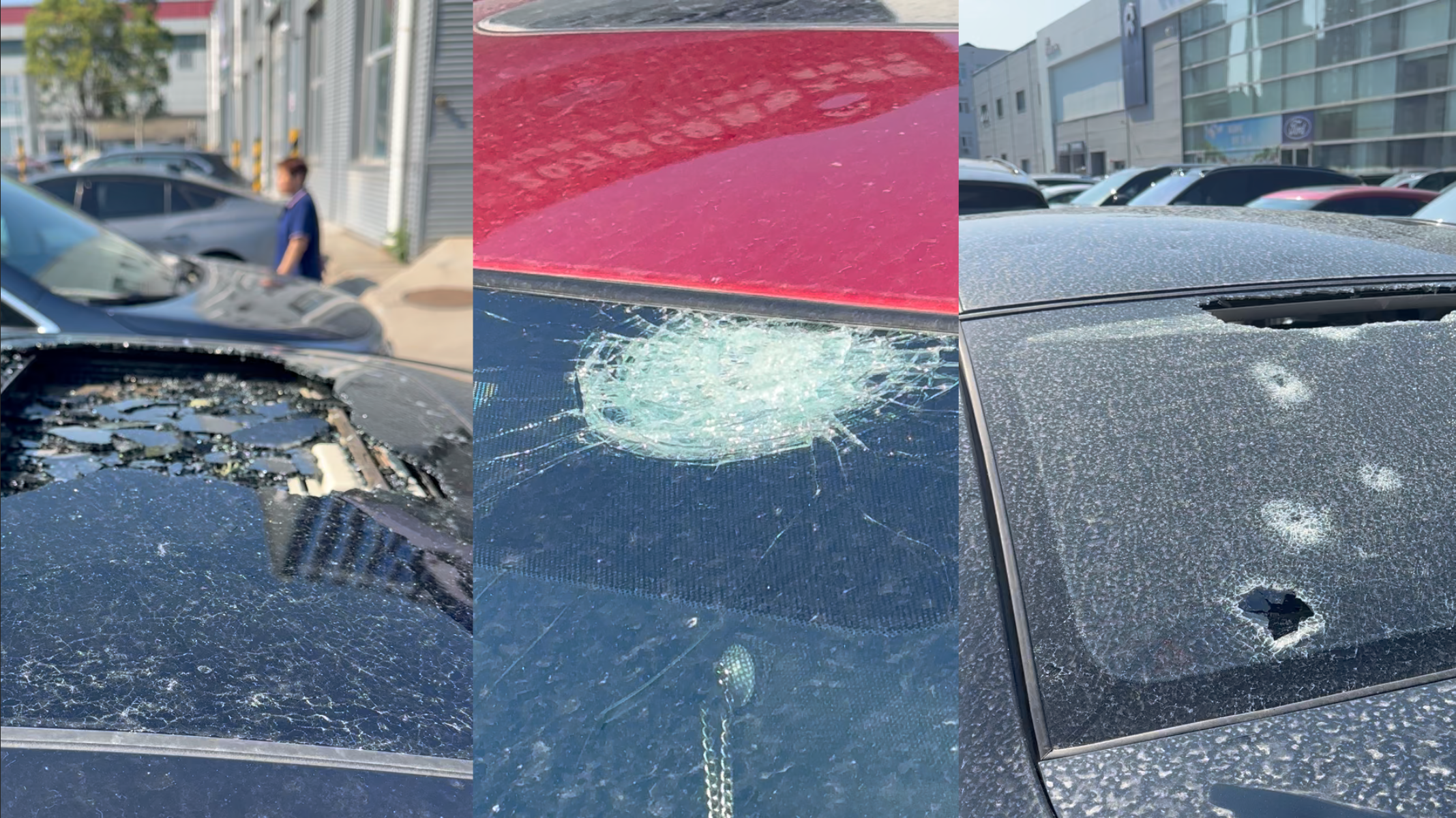 4S店停满待定损车辆！提醒各位车主：车被冰雹砸坏48小时内可申请理赔