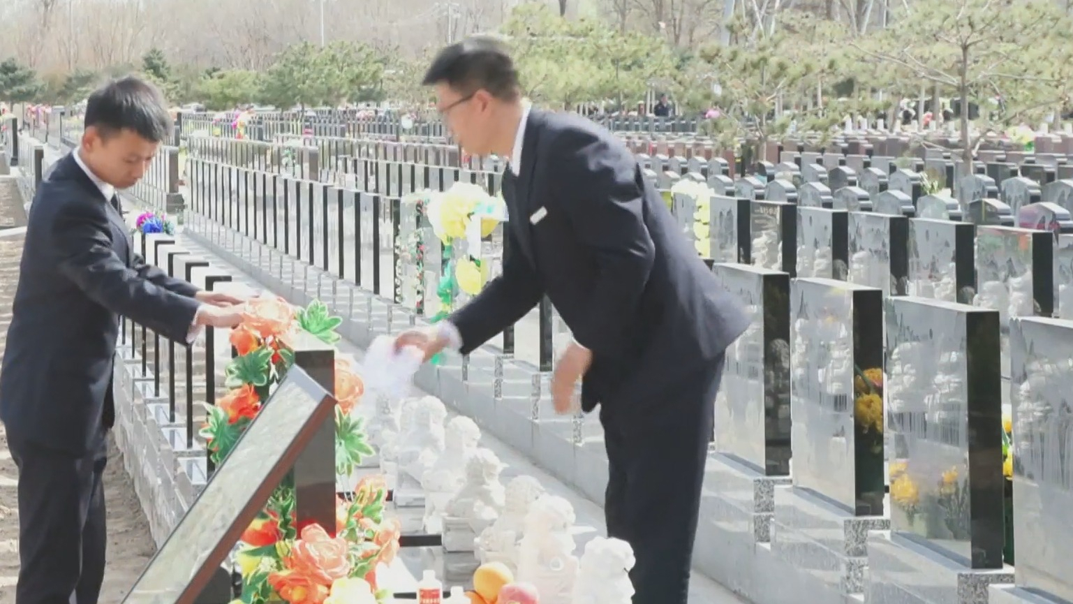 首个清明祭扫高峰日 市属公墓接待祭扫群众11.8万人次 智能导航服务等科技新功能让祭扫服务更贴心
