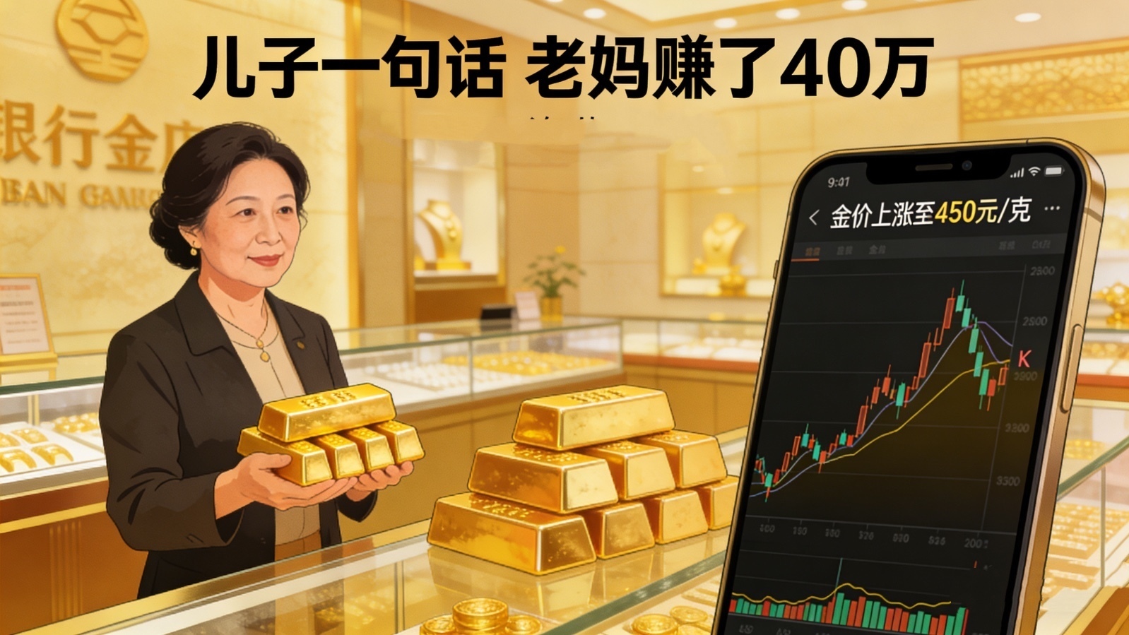 儿子一句话 老妈赚了40万 儿子一句话 老妈赚了40万