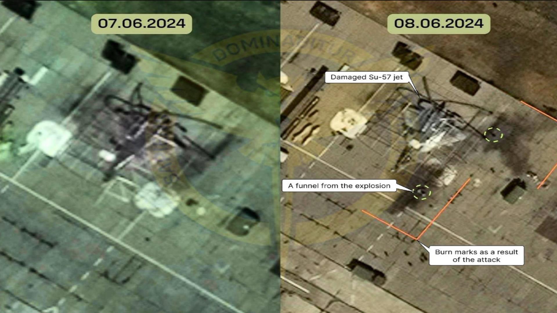 乌方称俄一架苏-57战机遇袭受损 乌方称俄一架苏-57战机遇袭受损