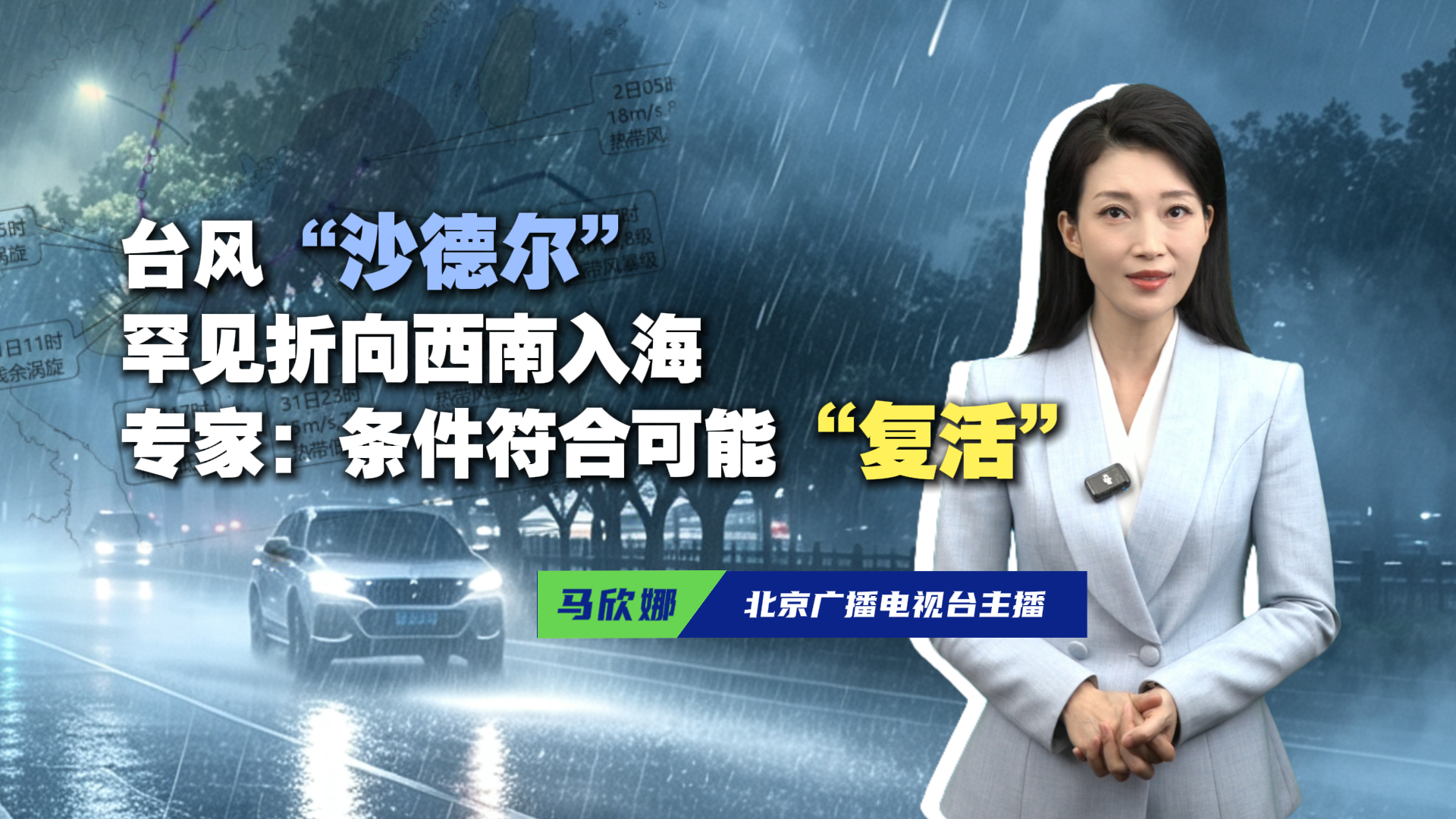 台风“沙德尔”罕见折向西南入海 专家：条件符合可能“复活”