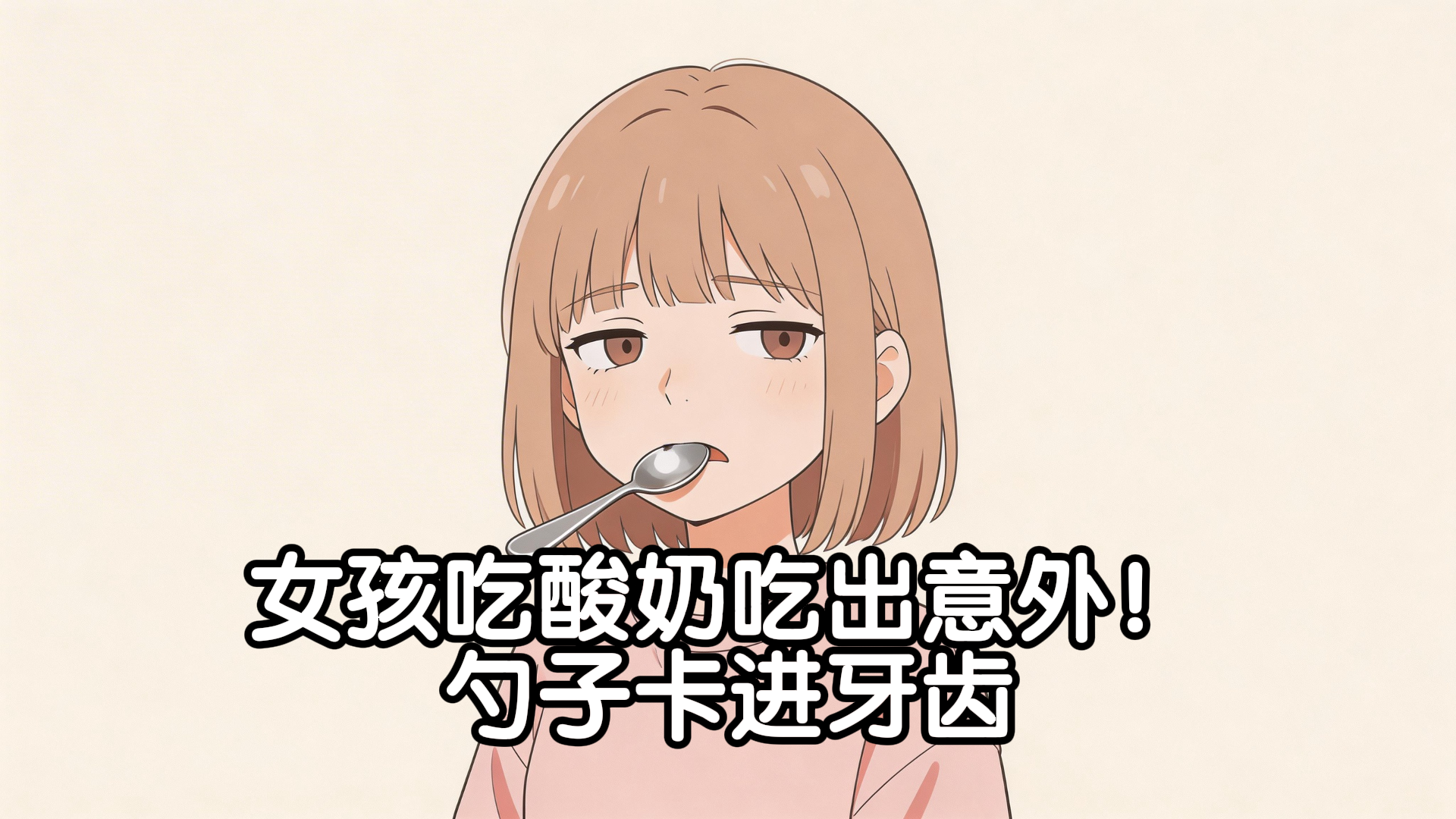 女孩吃酸奶吃出意外!勺子卡进牙齿 女孩吃酸奶吃出意外!勺子卡进牙齿