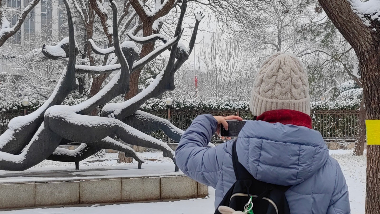 春雪润京城 红灯映瑞白 —— 北京国际雕塑公园雪韵如画 春雪润京城 红灯映瑞白 —— 北京国际雕塑公园雪韵如画