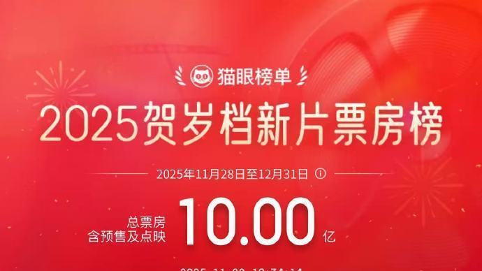 2025贺岁档新片票房破10亿 2025贺岁档新片票房破10亿