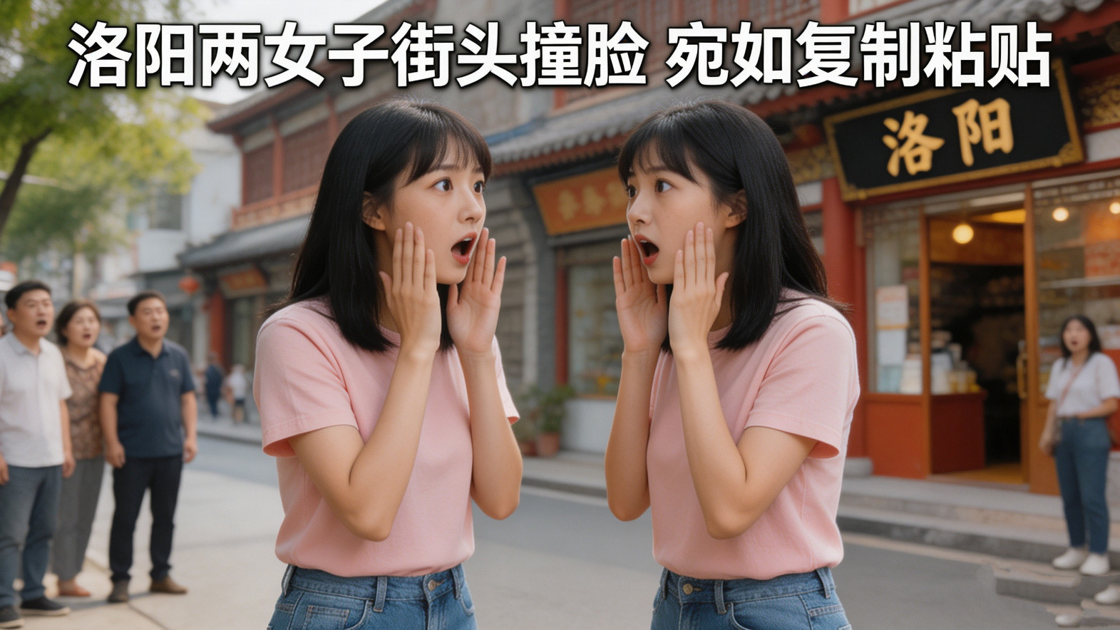 洛阳两女子街头撞脸,宛如复制粘贴惊呆网友 洛阳两女子街头撞脸,宛如复制粘贴惊呆网友