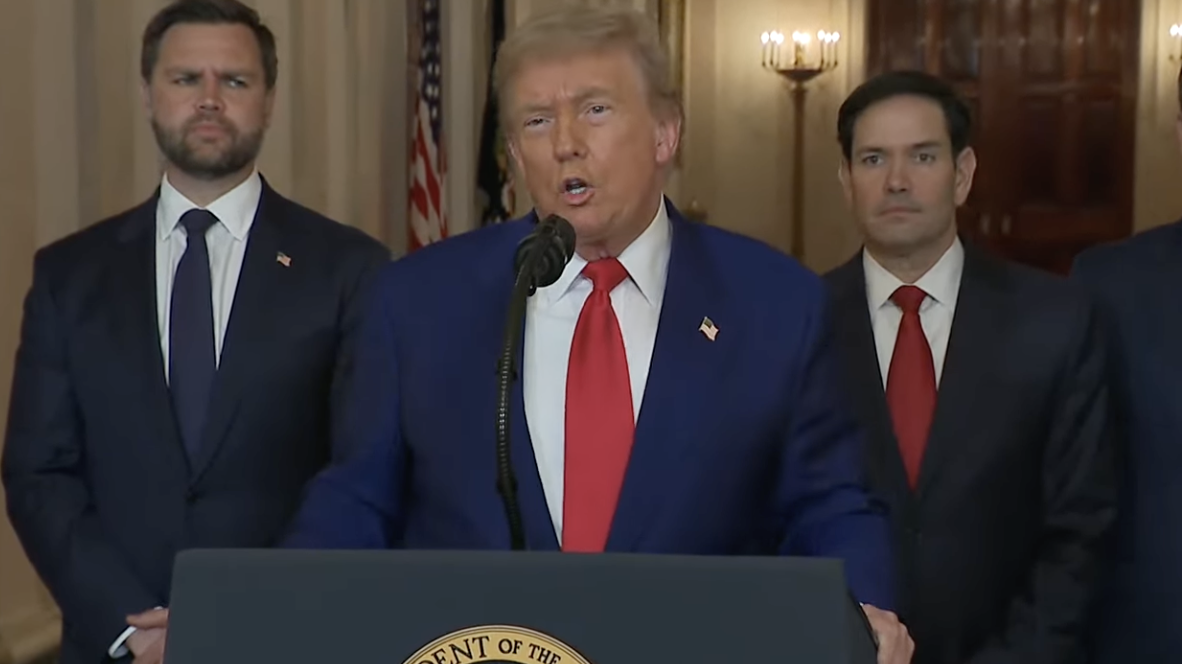 美国总统特朗普就袭击伊朗核设施发表讲话 美国总统特朗普就袭击伊朗核设施发表讲话