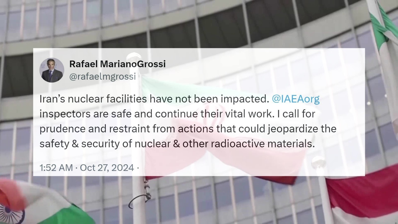 国际原子能机构:伊朗核设施未在以色列袭击中受影响 国际原子能机构:伊朗核设施未在以色列袭击中受影响