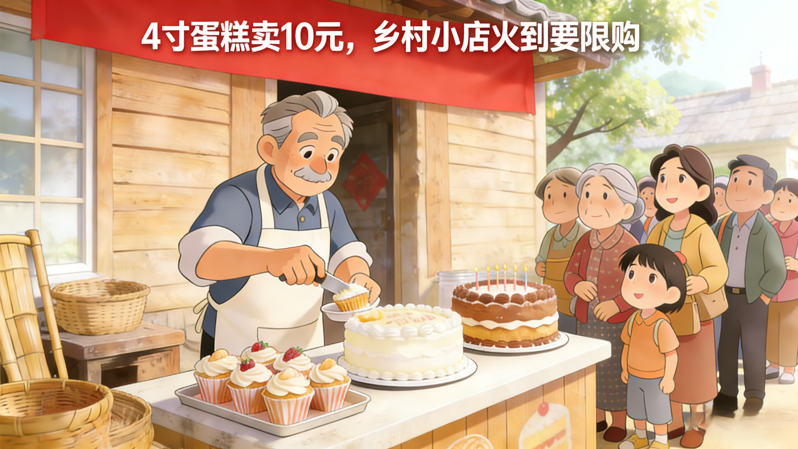 4寸蛋糕卖10元,乡村小店火到要限购 4寸蛋糕卖10元,乡村小店火到要限购