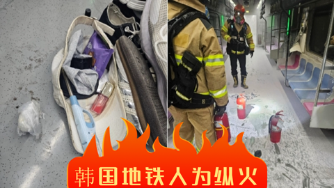 韩国首尔一列地铁发生人为纵火事件