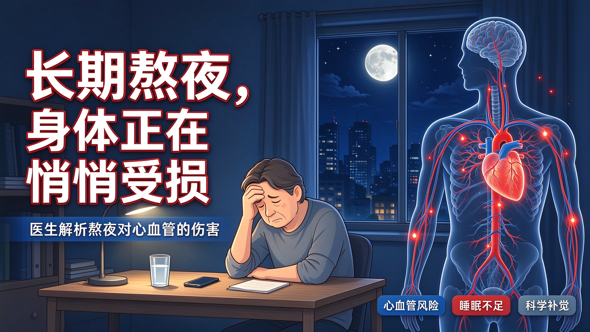 熬一次夜会出事吗?看懂熬夜对血管的伤害 熬一次夜会出事吗?看懂熬夜对血管的伤害