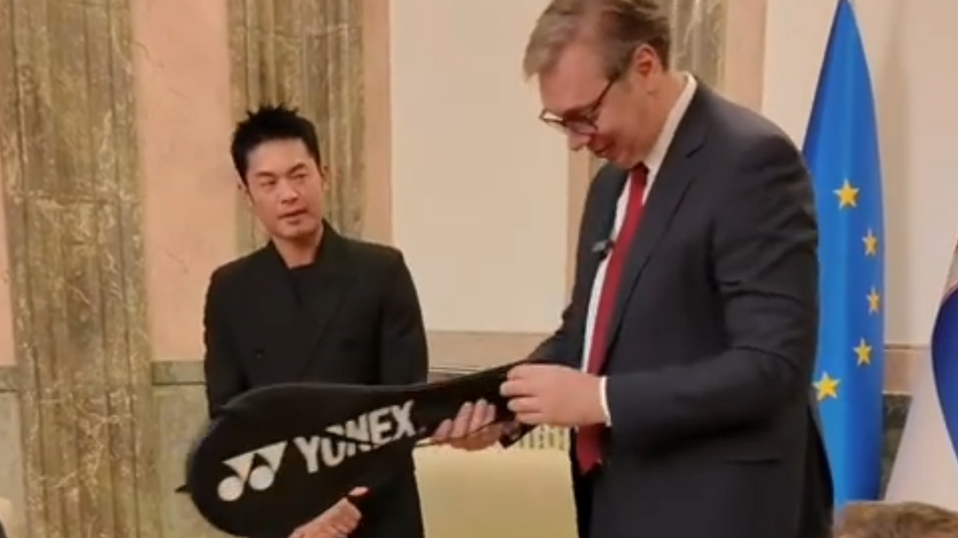 塞尔维亚总统武契奇会见林丹 塞尔维亚总统武契奇会见林丹
