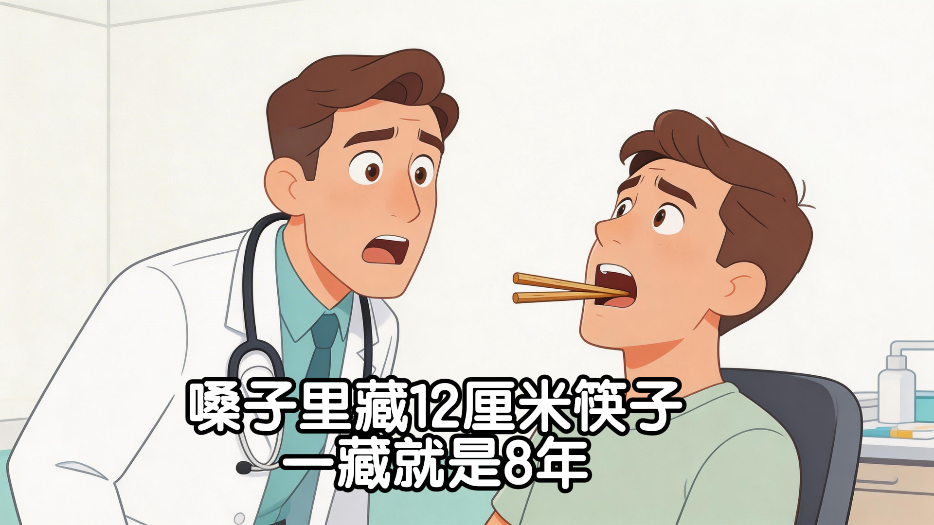 嗓子里藏12厘米筷子,一藏就是8年 嗓子里藏12厘米筷子,一藏就是8年