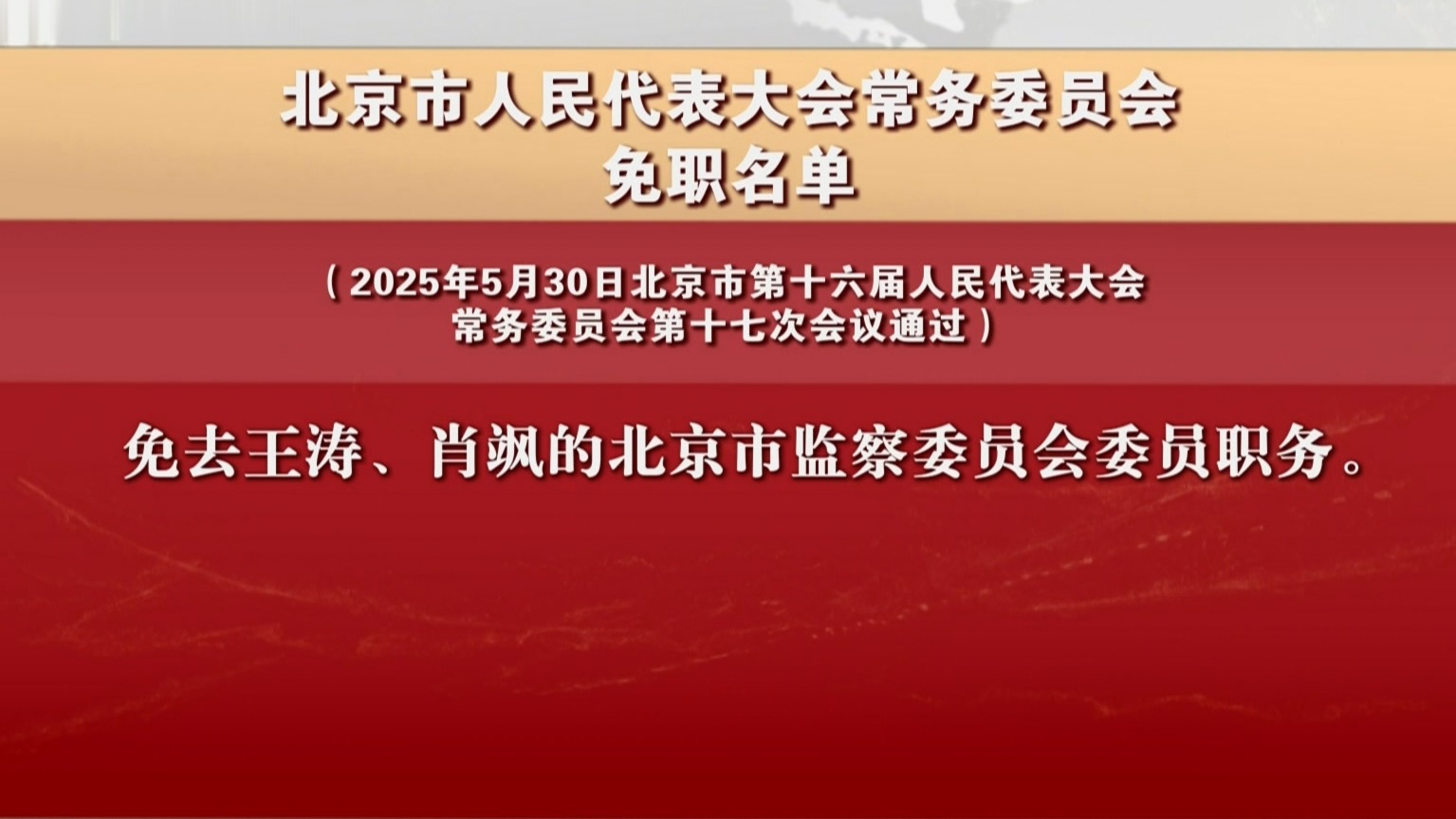 北京市人民代表大会常务委员会免职名单 北京市人民代表大会常务委员会免职名单