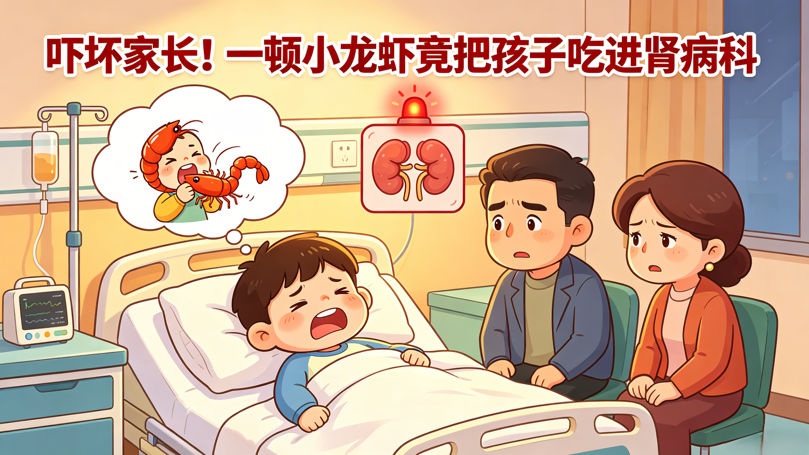 吓坏家长！一顿小龙虾竟把孩子吃进肾病科