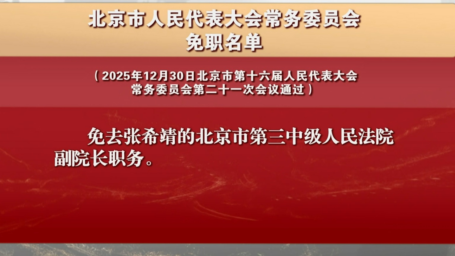 北京市人民代表大会常务委员会免职名单 北京市人民代表大会常务委员会免职名单